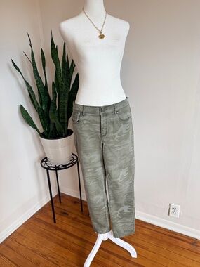 LOFT | Olive Camo Straight Leg Pants